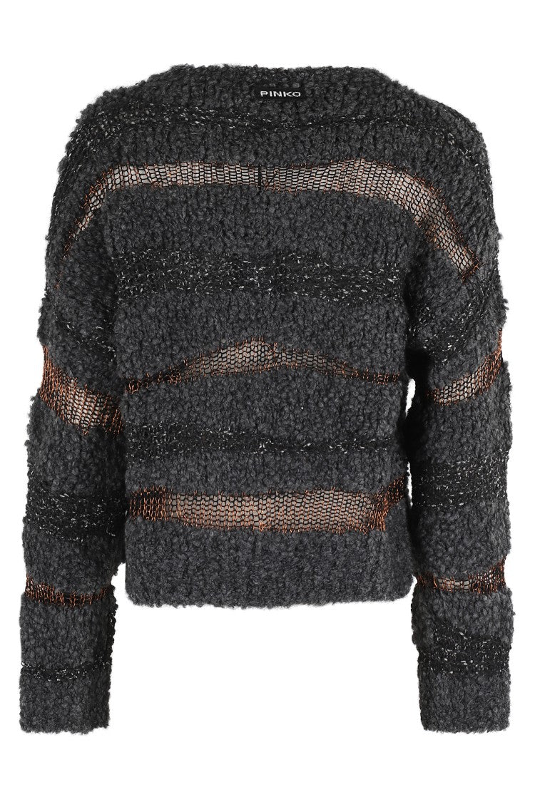 Pinko San Domino Pattern Sweater With Lurex Thread Inserts