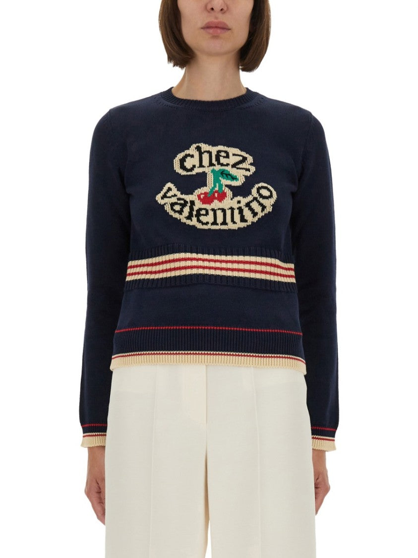 Valentino "Chez Valentino" Cotton Sweater