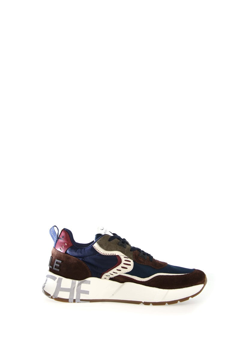 Voile Blanche Layered Mesh And Leather Sneakers