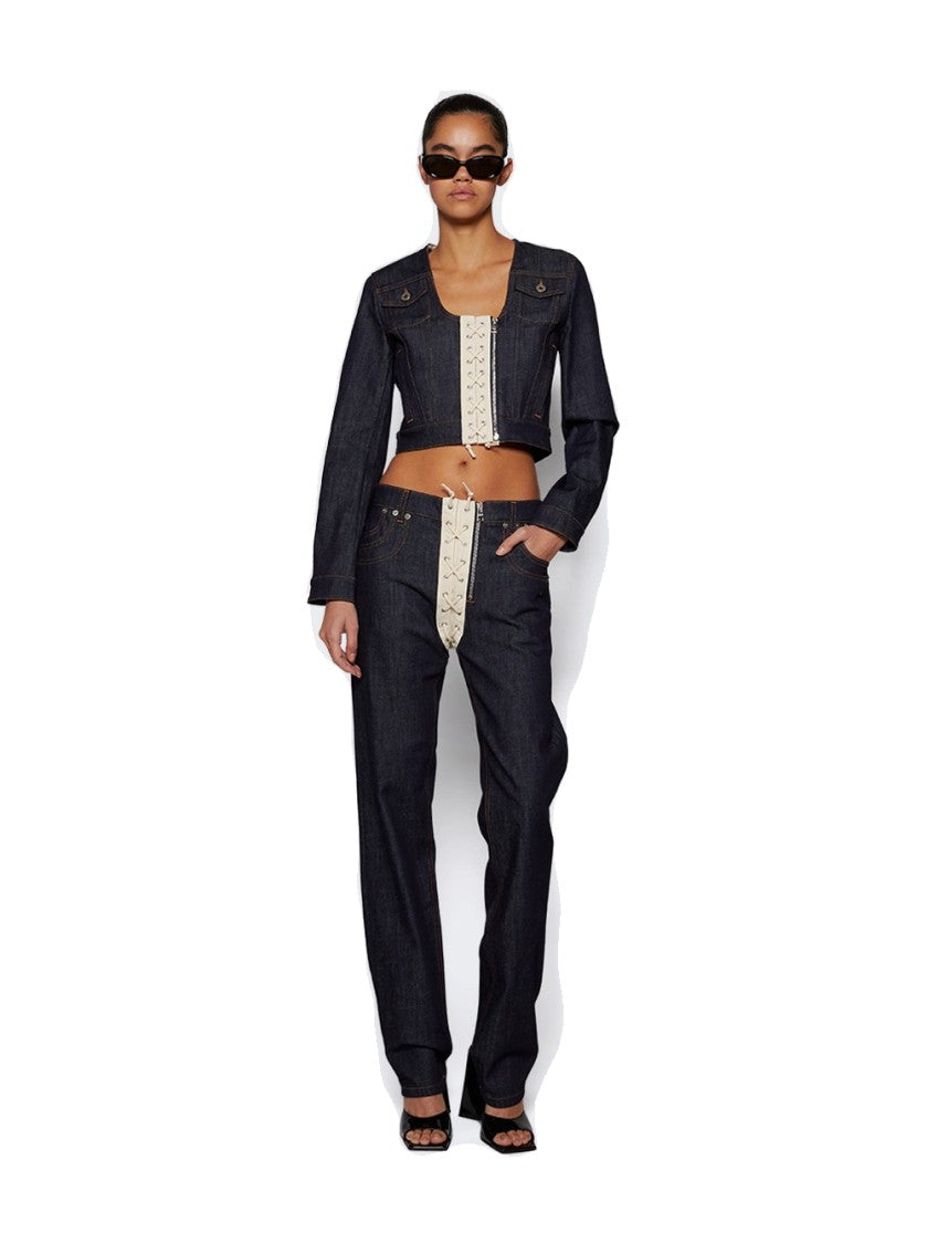 Jean Paul Gaultier Cropped Indigo Denim Jacket