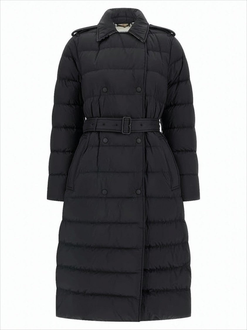 Burberry Long Padded Coat With Quilted Detailing