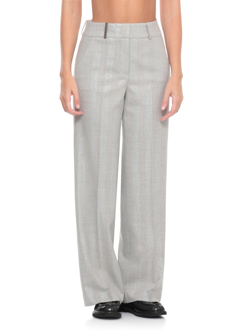 Peserico Grey Wool Pants