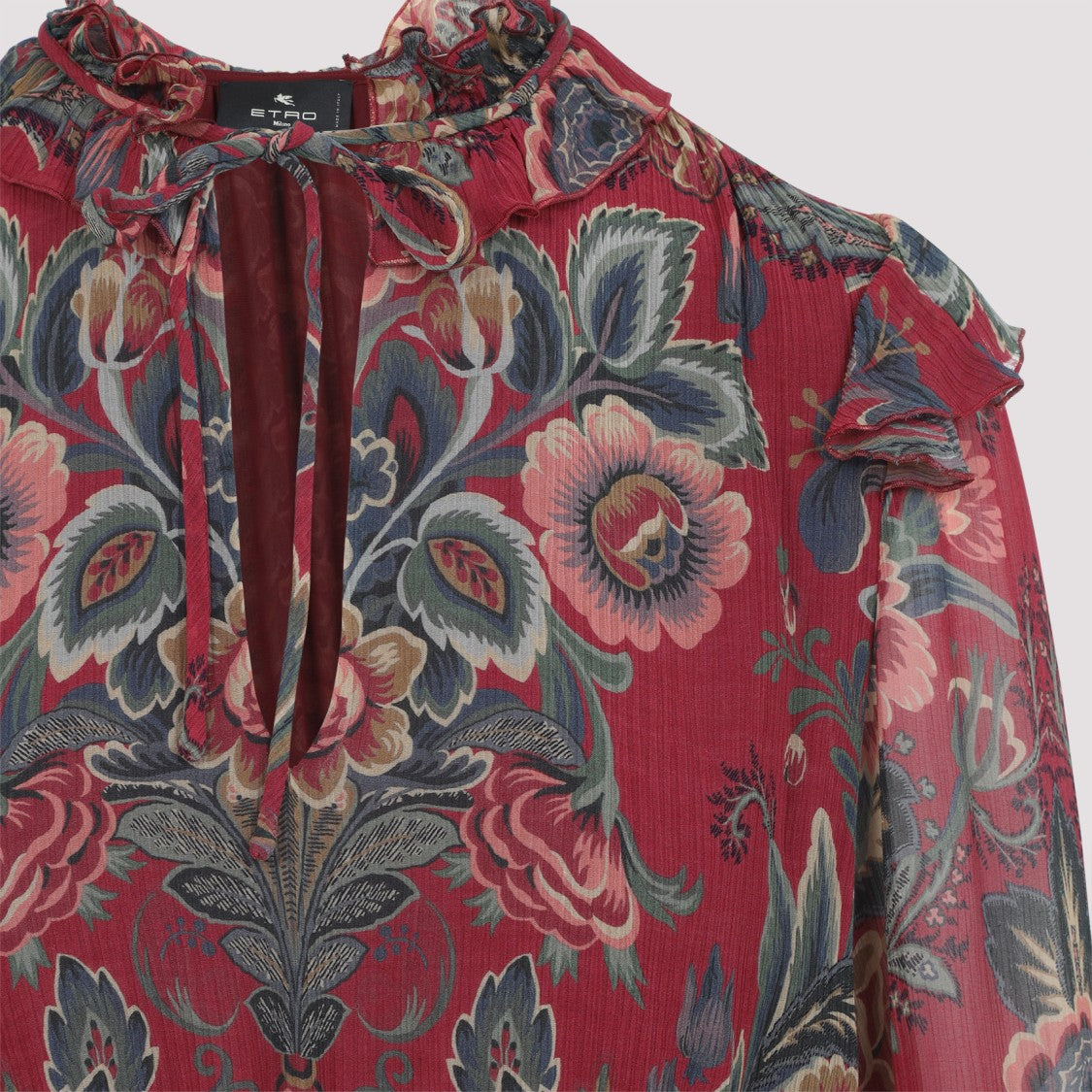 Etro Bordeaux Red Mini Dress