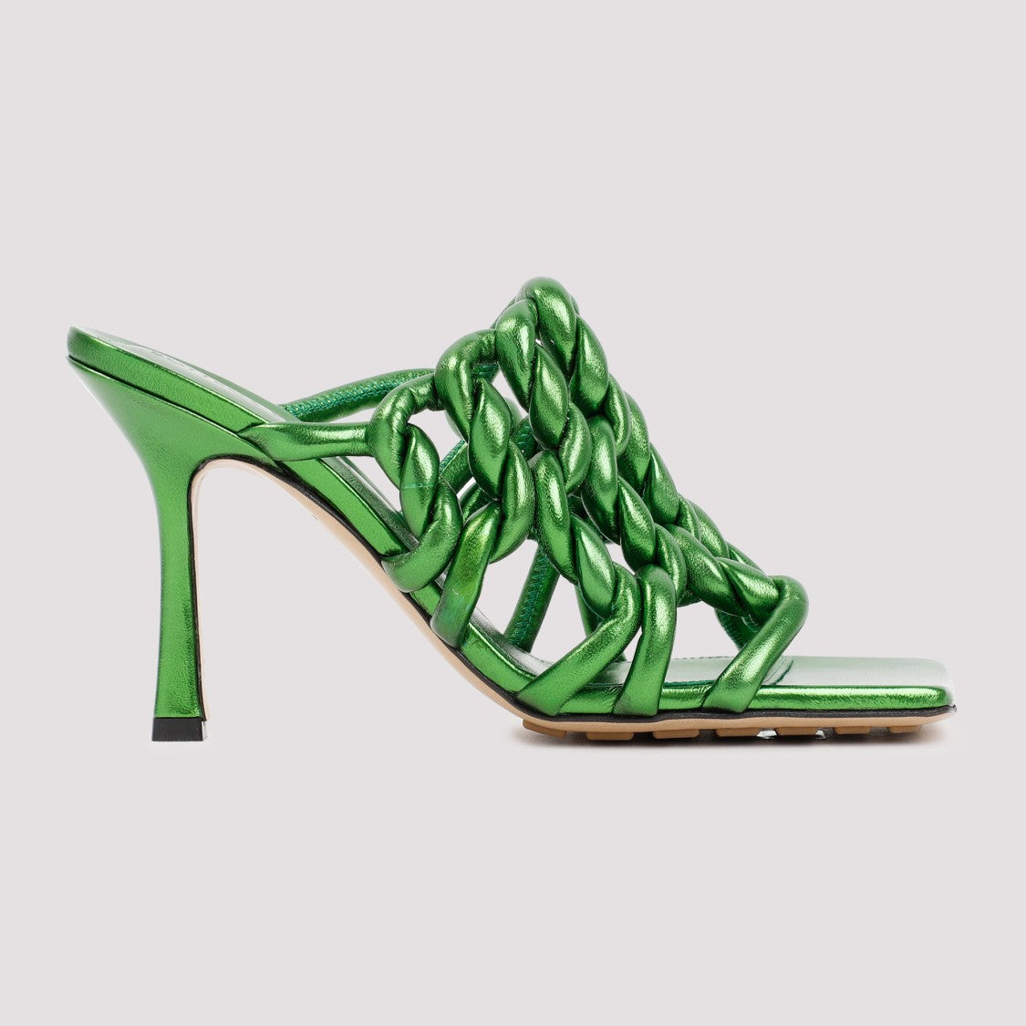 Bottega Veneta Green Stretch Mules