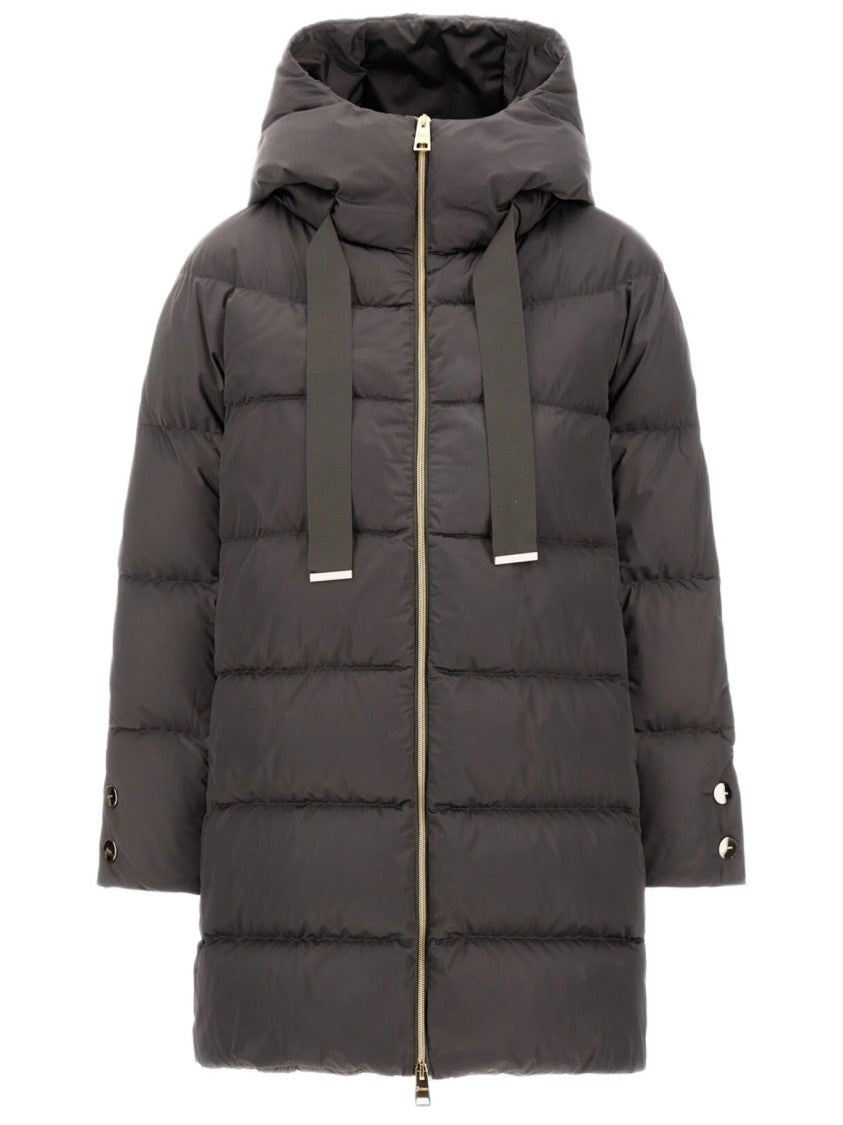 Herno Puffer Coat With Hood And Button-Detail Cuffs