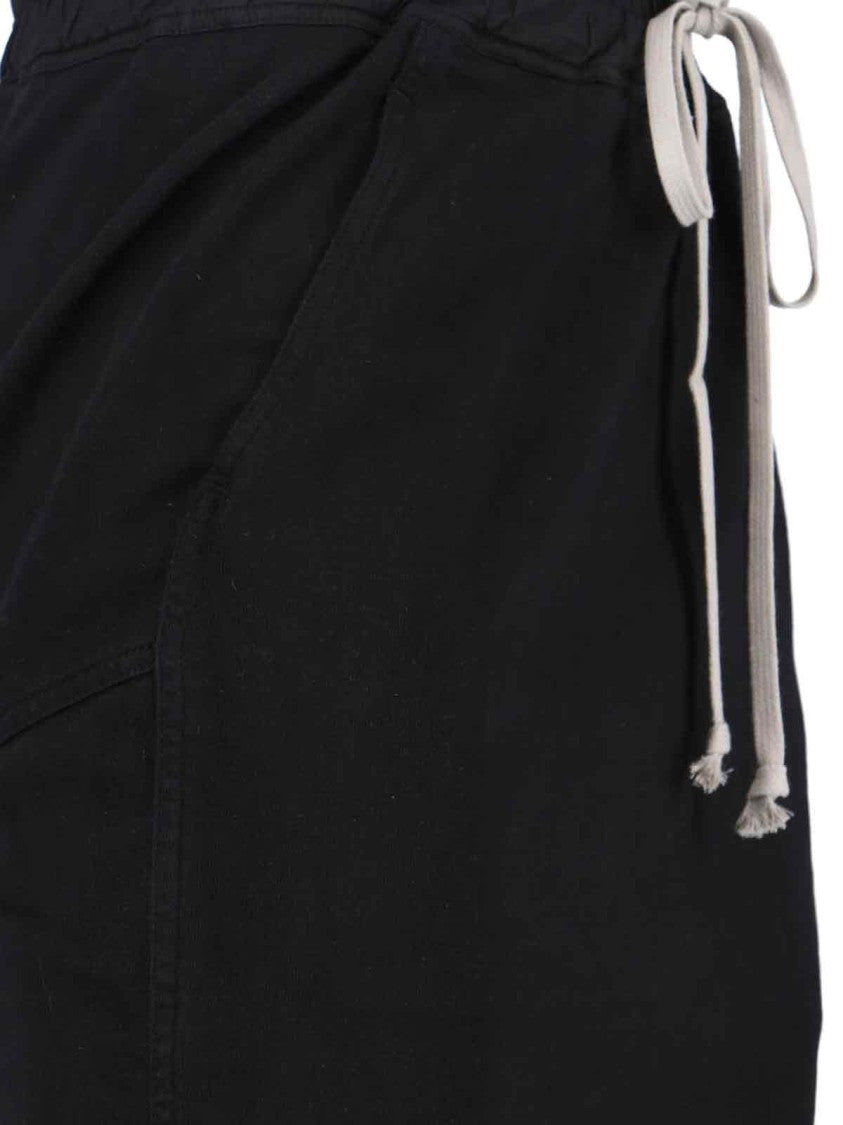 Drkshdw By Rick Owens Maxi Pencil Skirt With Draped Detail – Black