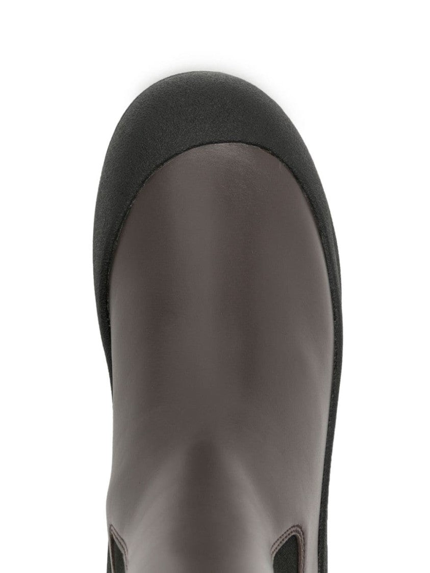 Bally Brown Leather Ankle Boots