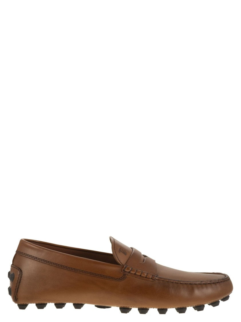 Tod's Bubble Leather Rubber Loafers
