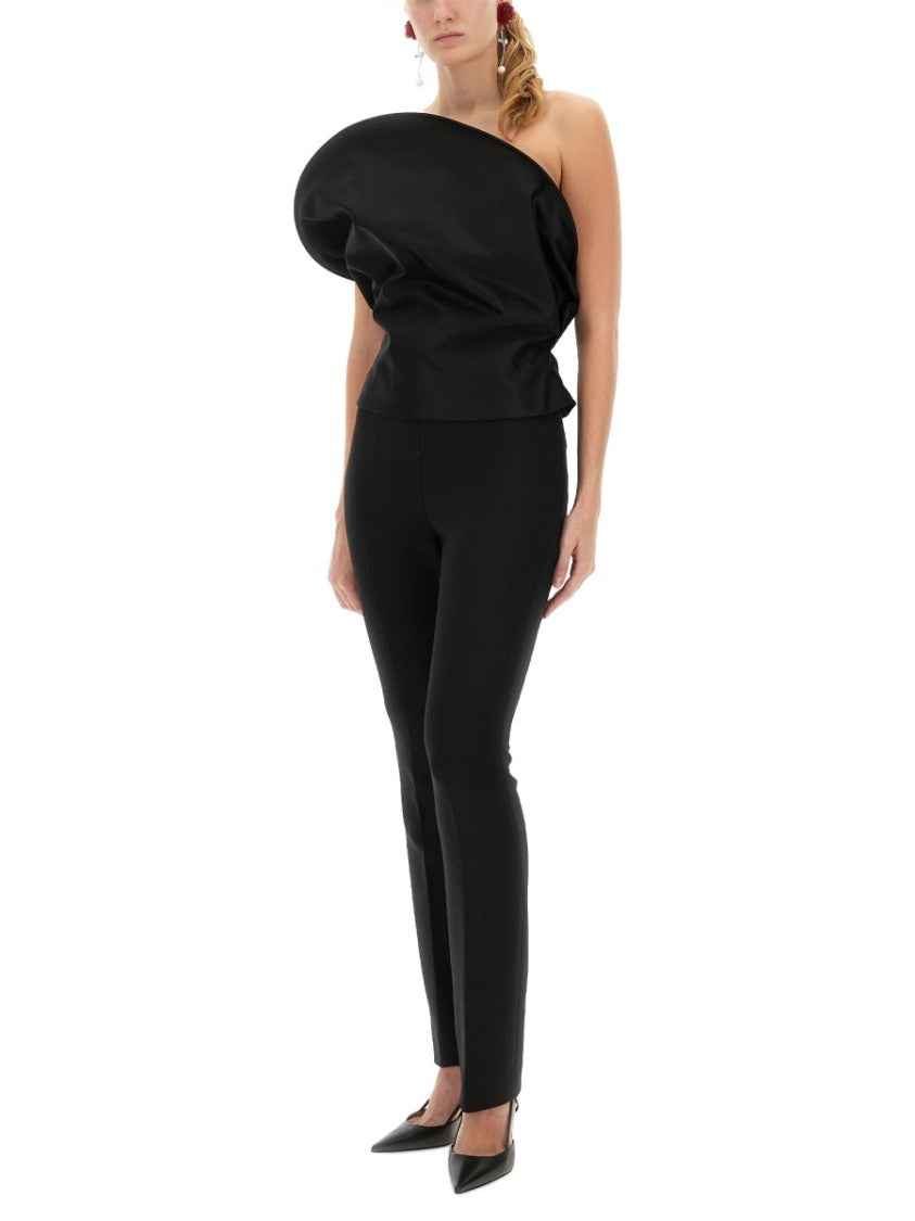Magda Butrym Sculptural One-Shoulder Bustier With Architectural Elements