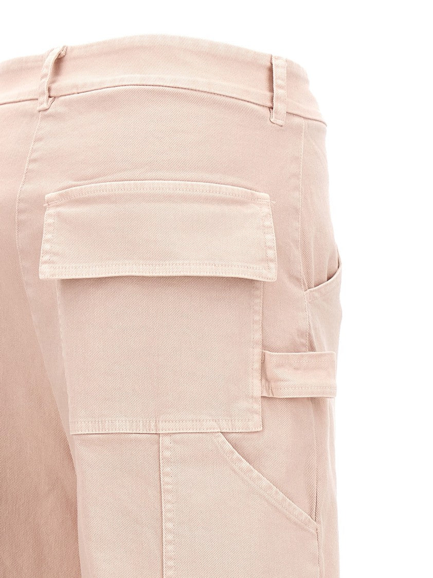 Nude Straight Leg Cotton Cargo Pants