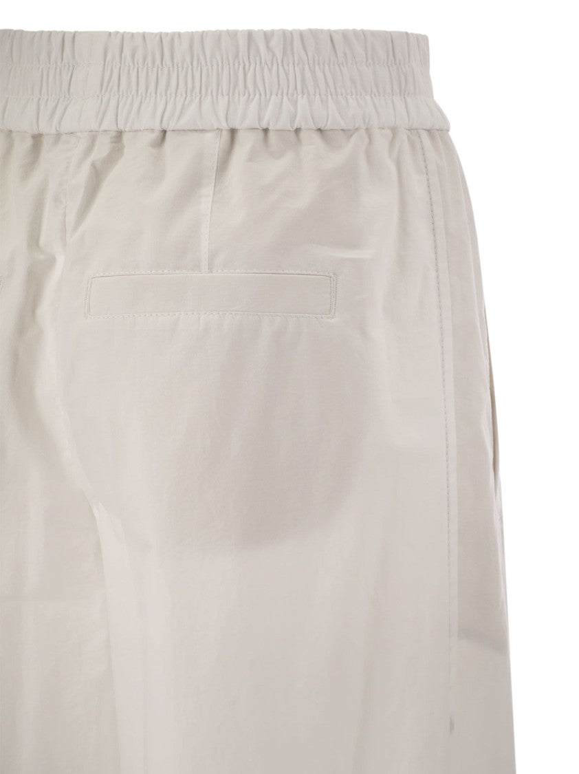 Brunello Cucinelli Relaxed Light Cotton Trousers