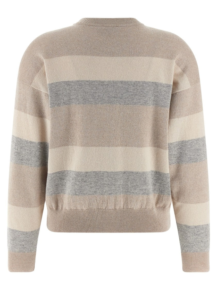 Peserico Laminated Wool And Cashmere Blend Sweater