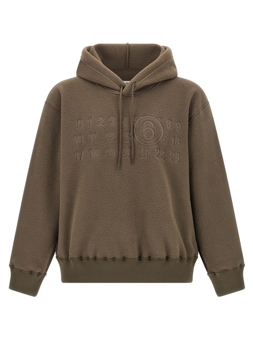 Mm6 By Maison Margiela Tonal Brown Fleece Hoodie