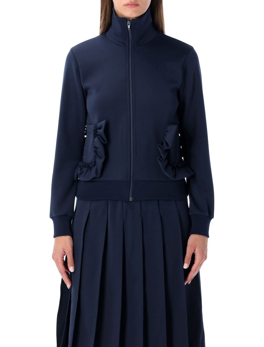 Comme Des Garçons Fleeze Zip Ruffle Pocket Jakcet