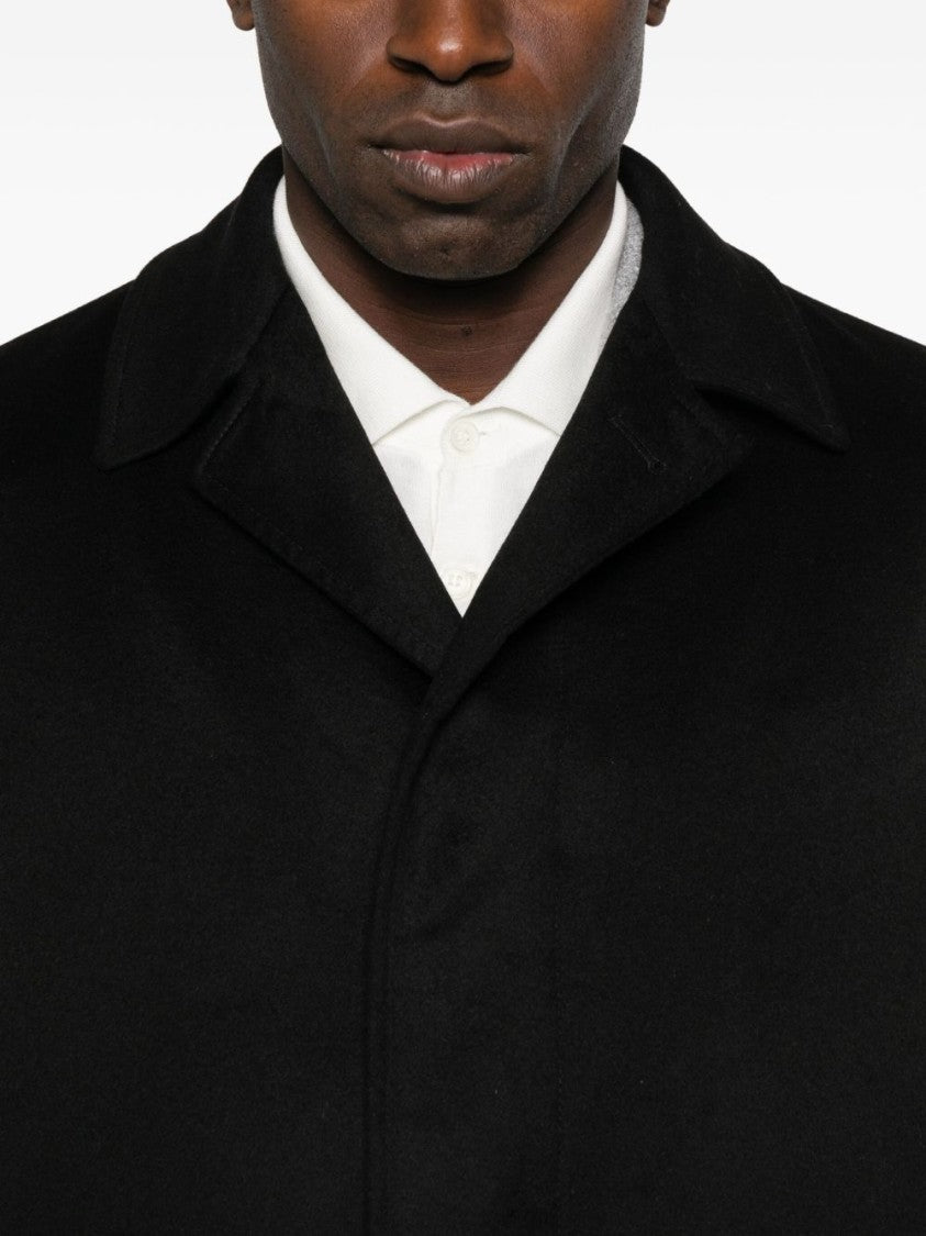 Lardini Cashmere Outerwear Coat With Classic Collar