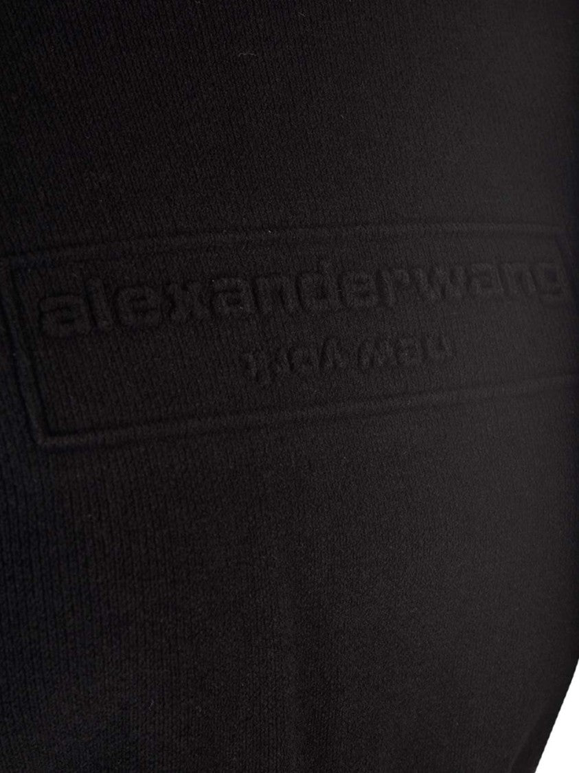 Alexander Wang Embossed Logo Ribbed Ss Tee