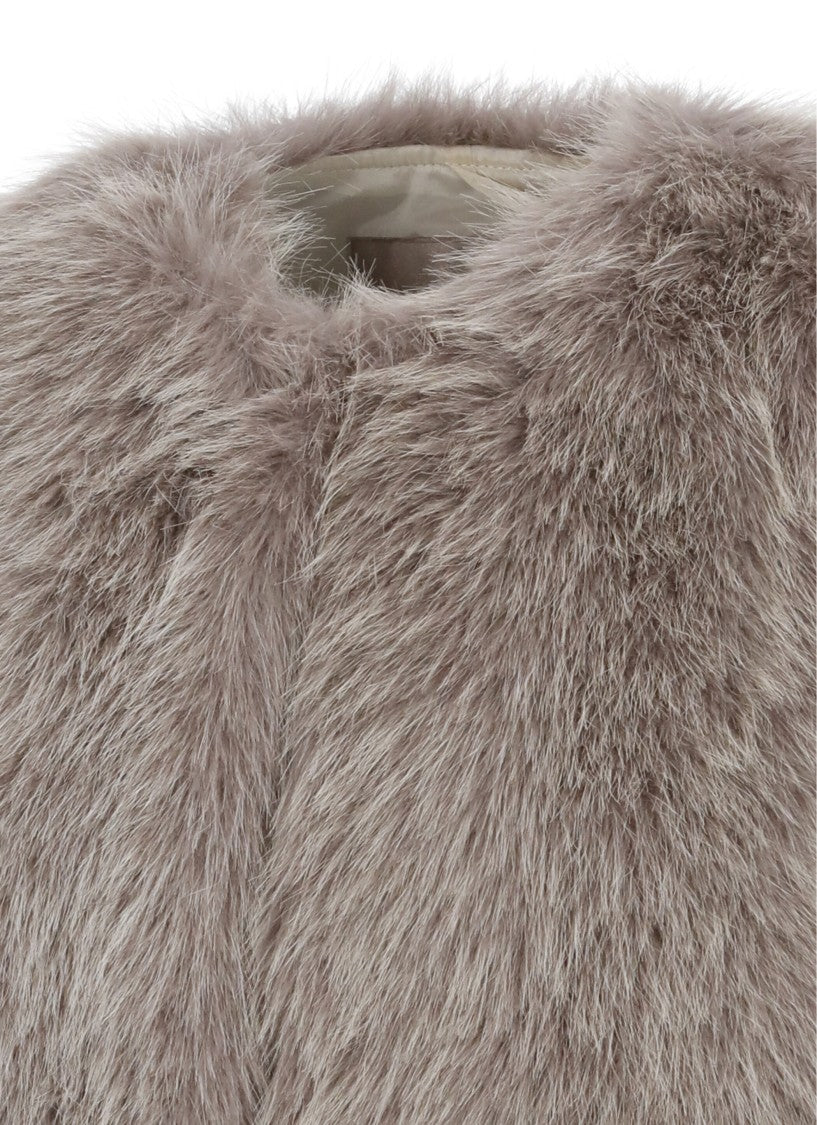 Herno Synth Fur Sleeveless Jacket