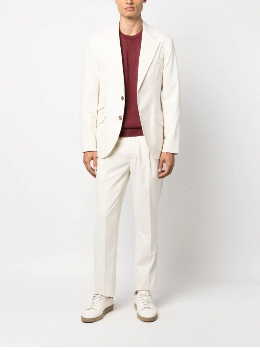 Brunello Cucinelli Leisure Suit With Cotton Blend And Tailored Fit