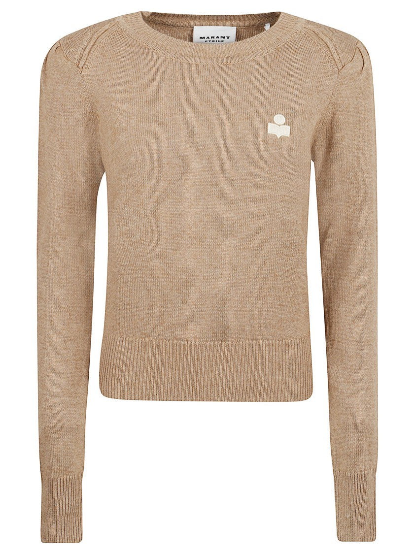 Isabel Marant Ribbed Knit Sweater With Tonal Logo Patch