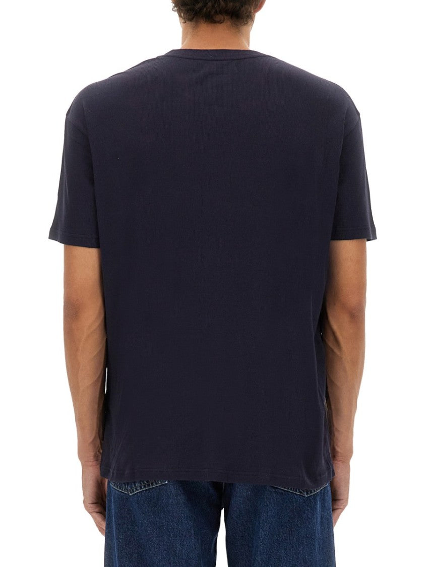 Vivienne Westwood Short-Sleeve Blue T-Shirt With Orb Embroidery