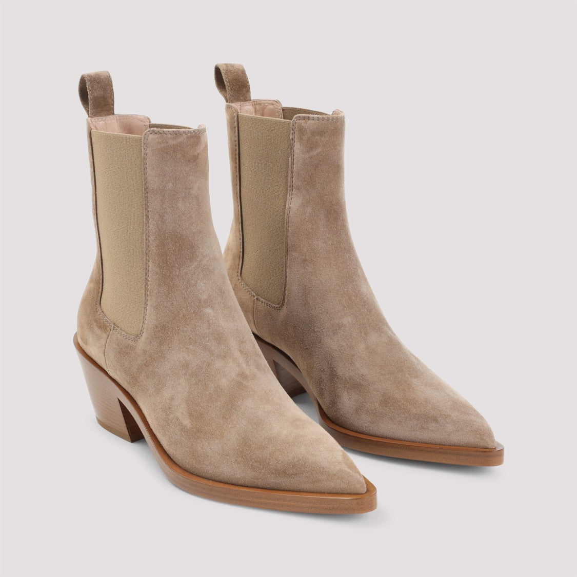 Gianvito Rossi Suede Ankle Boots With 4Cm Heel