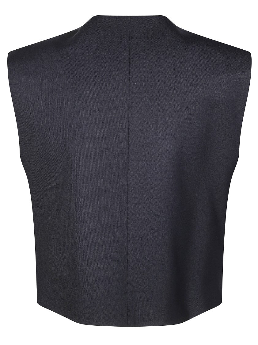 Parosh Structured Sleeveless Gilet With Three-Button Closure