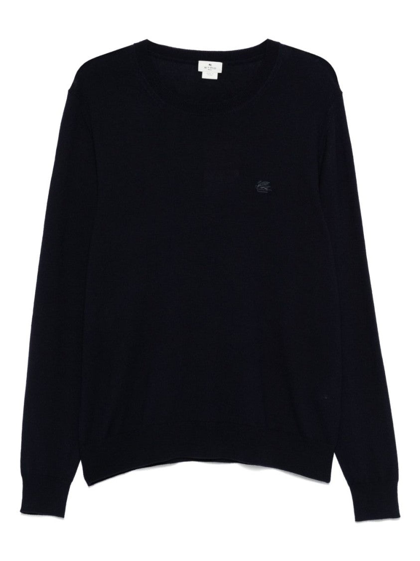 Etro Nero Sweater With Embroidered Details