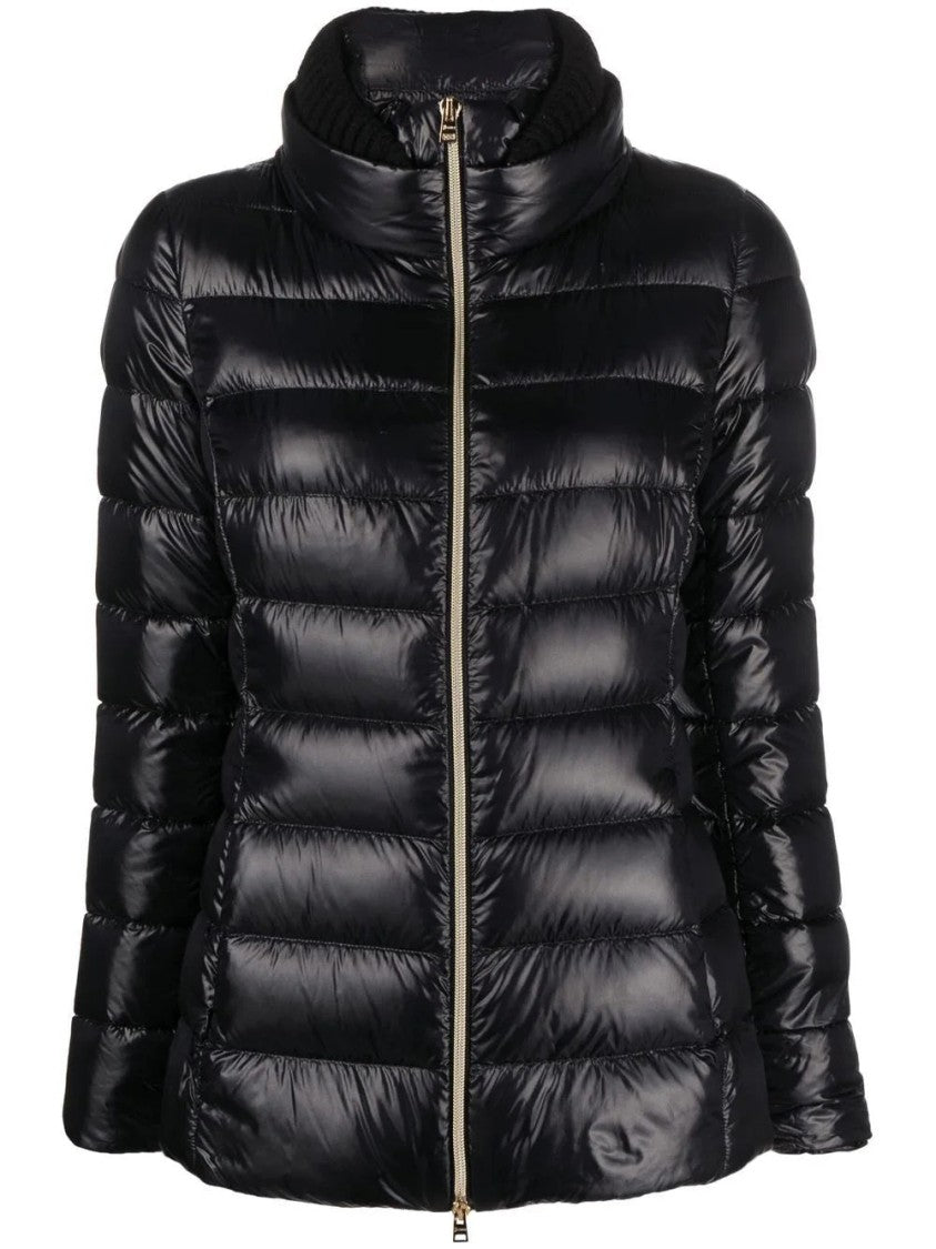 Herno Quilted Puffer Jacket With High Collar