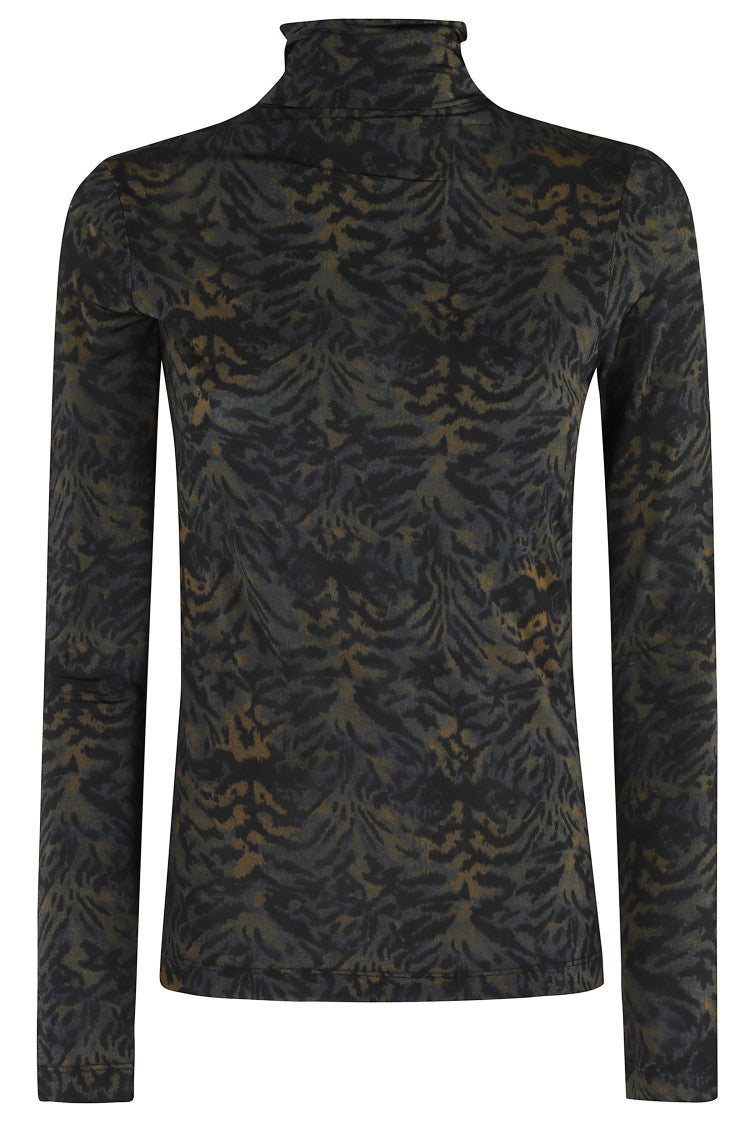Ulla Johnson Aurelia Jersey Long Sleeve Turtleneck Top