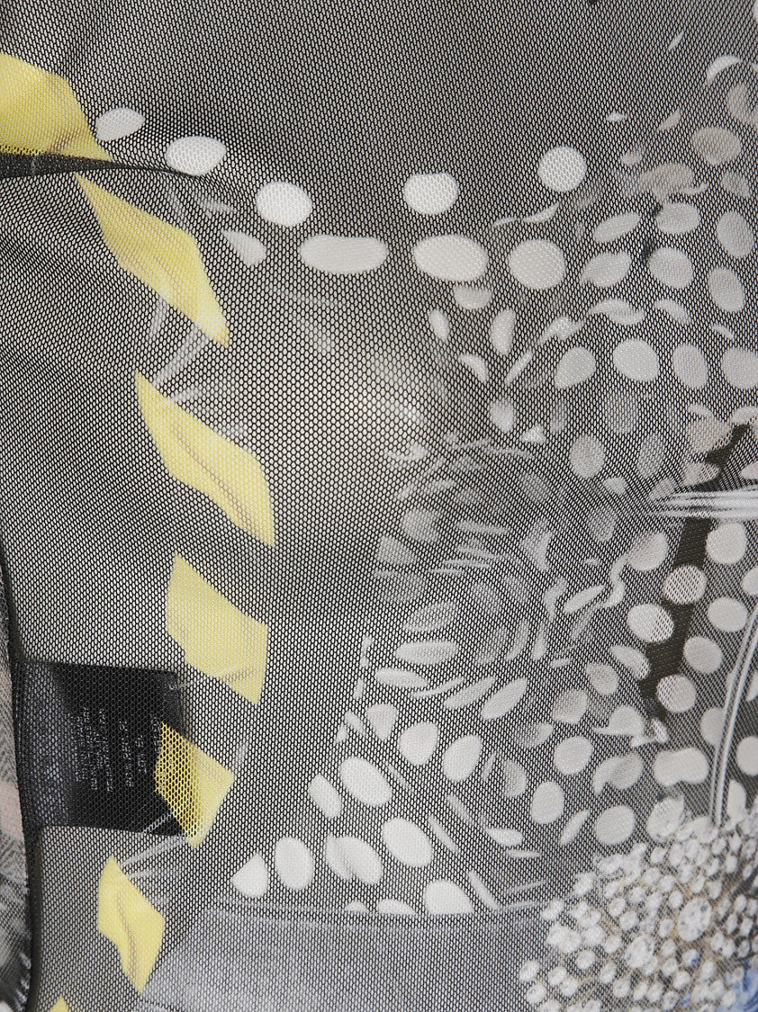 Ottolinger Fitted Mesh T-Shirt With Abstract Printed Design