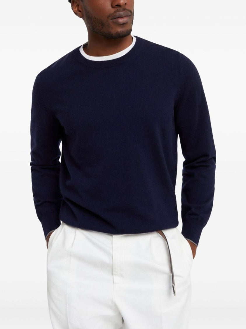 Brunello Cucinelli Fitted Round Neck Sweater