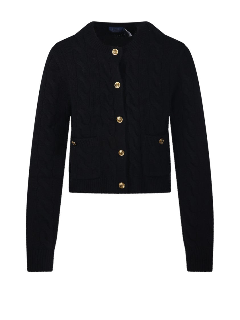 Polo Ralph Lauren Cropped Cable Knit Cardigan