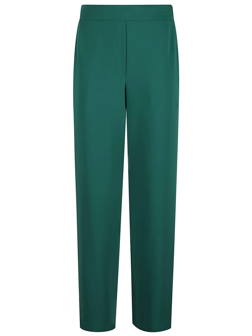 P.A.R.O.S.H. Straight-Leg Trousers With Elasticated Waistband And Smooth Finish