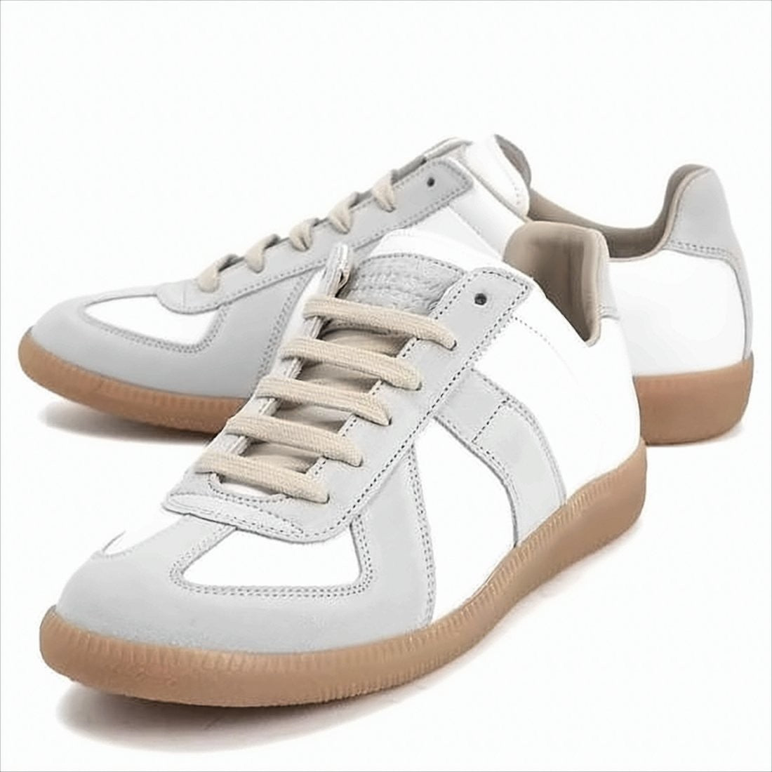 Maison Margiela Low-Top Sneakers With Suede And Leather Overlays