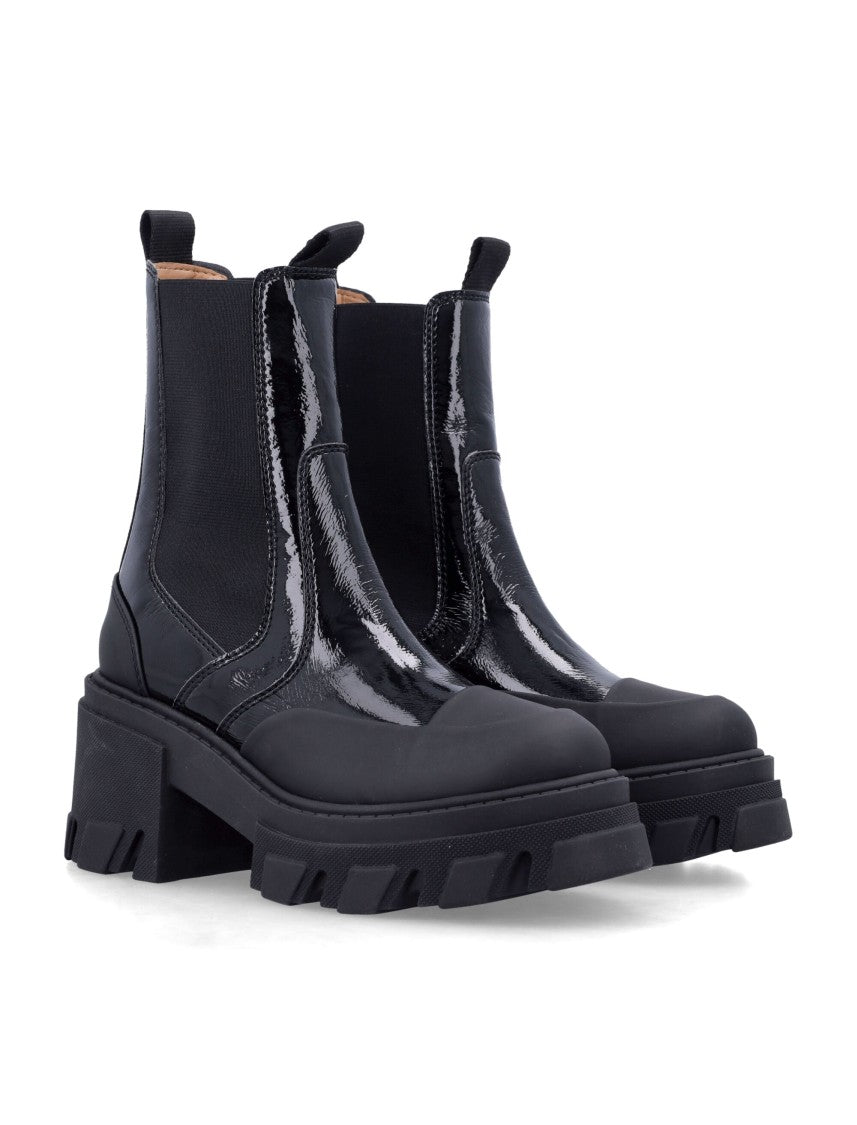 Ganni Cleated Heeled Mid Chelsea Boot