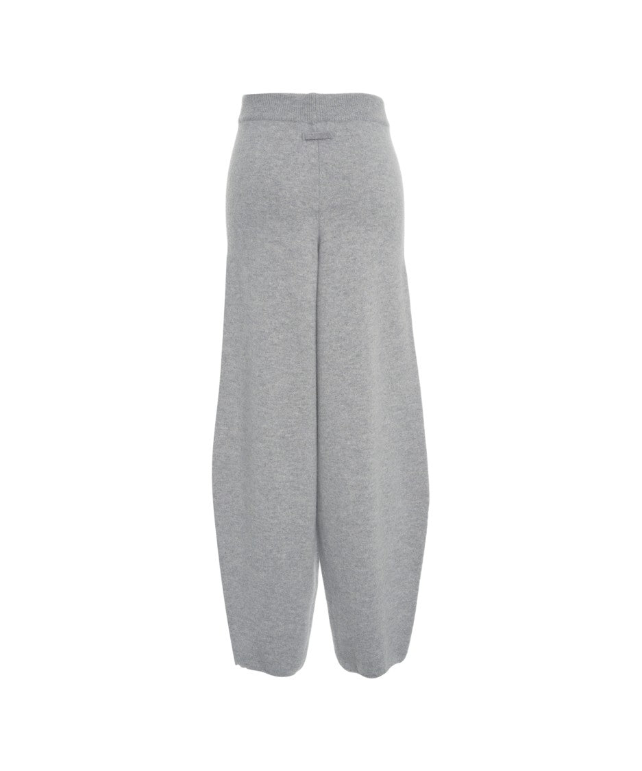 Solotre Soft Knit Track Pants With Tapered Hem