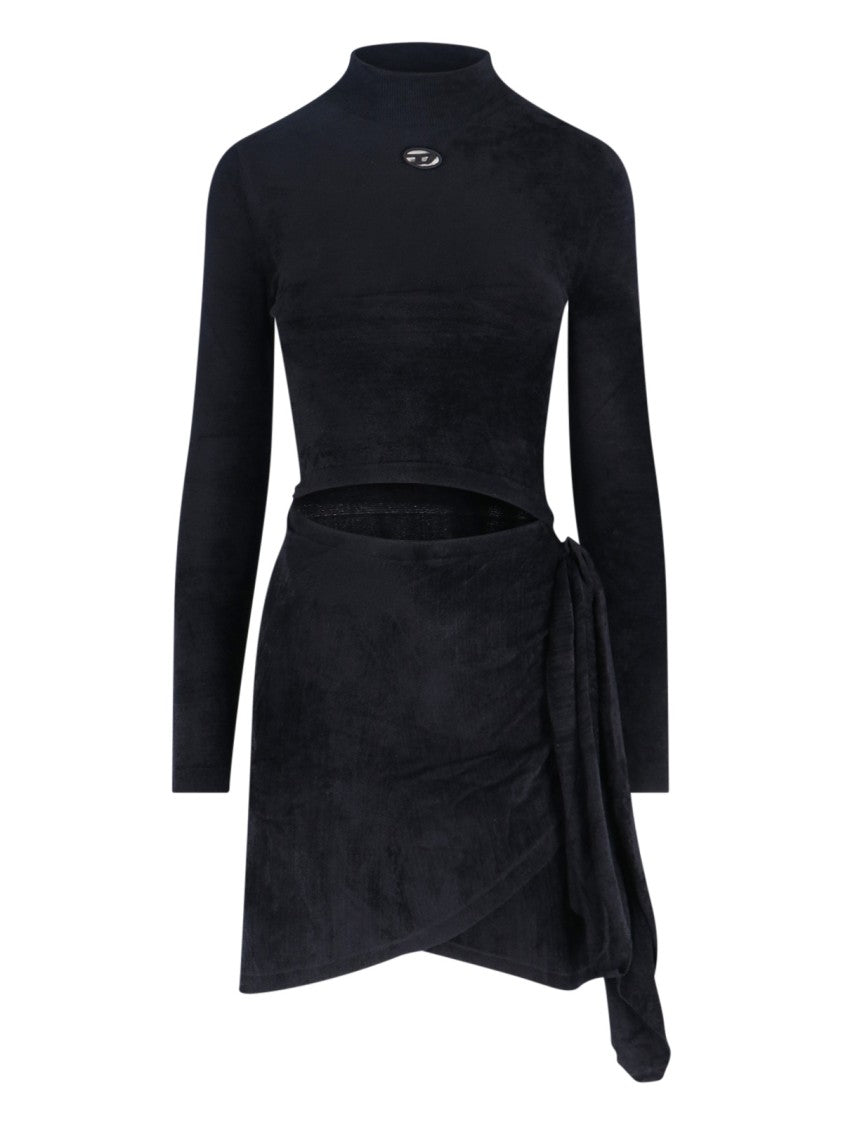 Diesel Logo Midi Dress – Black