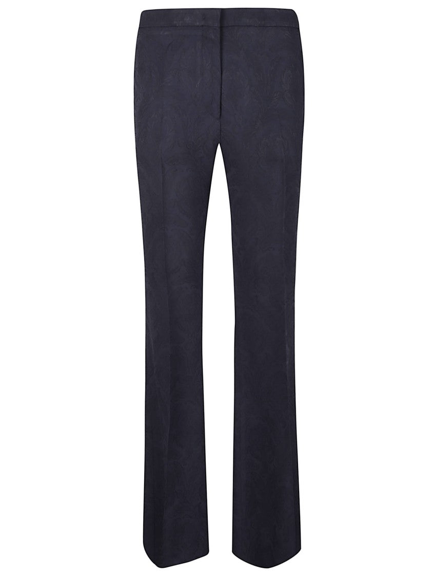Etro Paisley Damask Trousers With Trumpet Silhouette