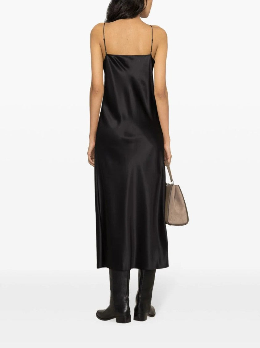 Joseph Clea Silk Satin Flared Dress