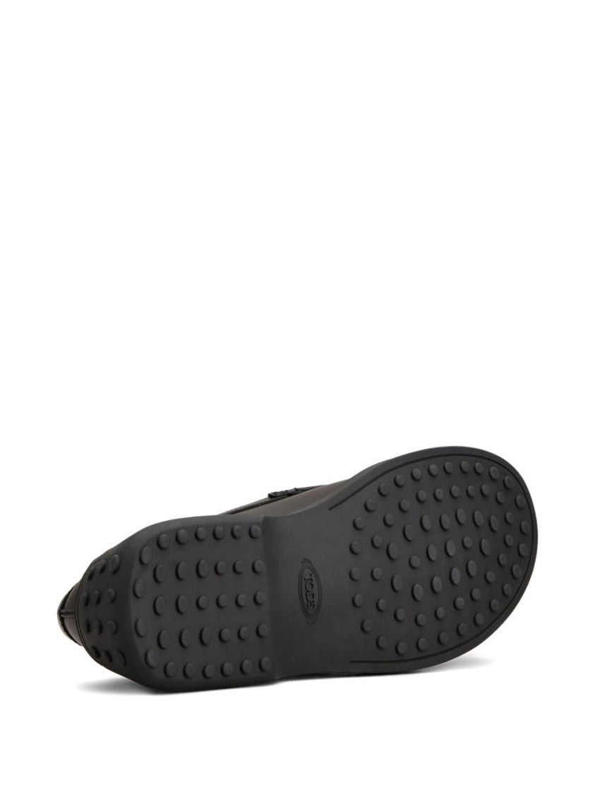Tod's Smooth Leather Loafers With Rubberized Sole