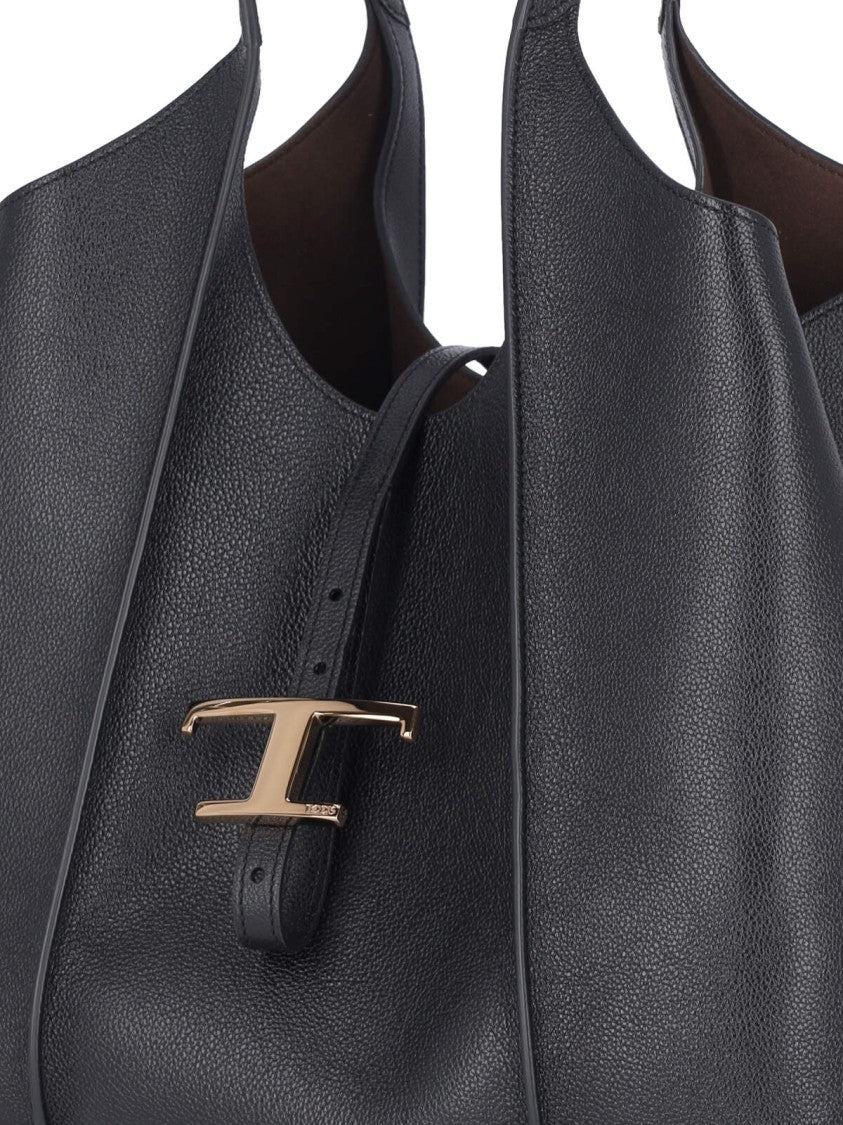 Tod's "T Timeless" Small Tote Bag Black