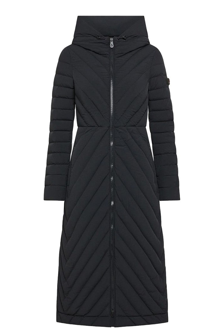 Peuterey Hooded Quilted Jacket With Diagonal Stitching