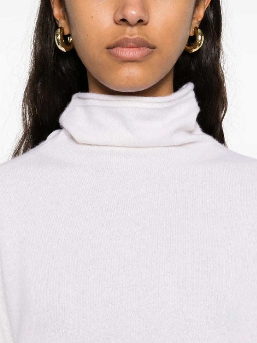 Max Mara High-Neck Cashmere Top With Subtle Cuff Detailing