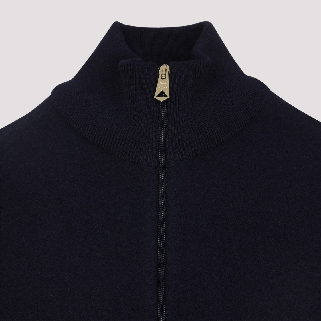 Paul Smith Knitted Blue Wool Bomber Jacket