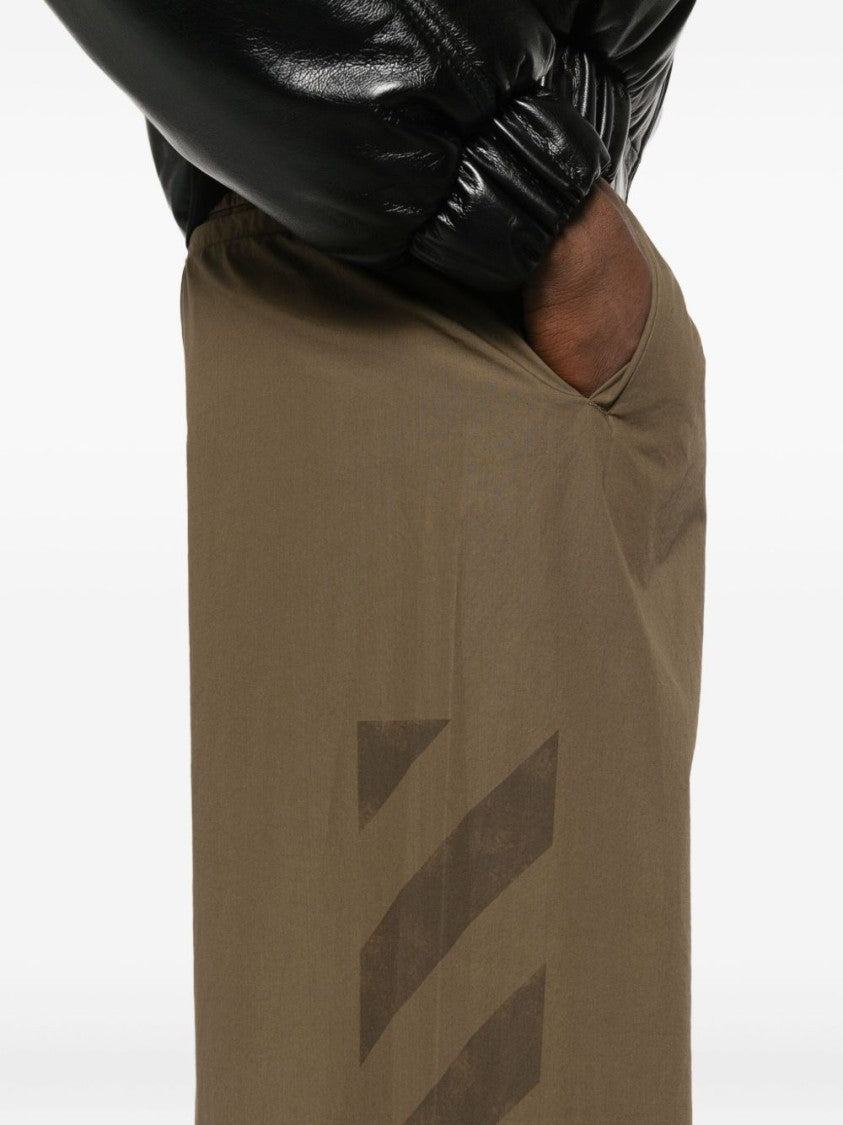 Off-White Tailored Neutrals Trousers With Straight Leg