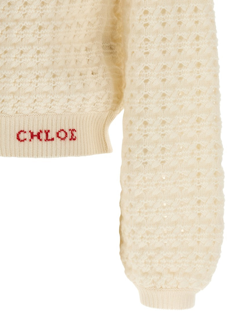 Chloé Jacquard Logo Cardigan