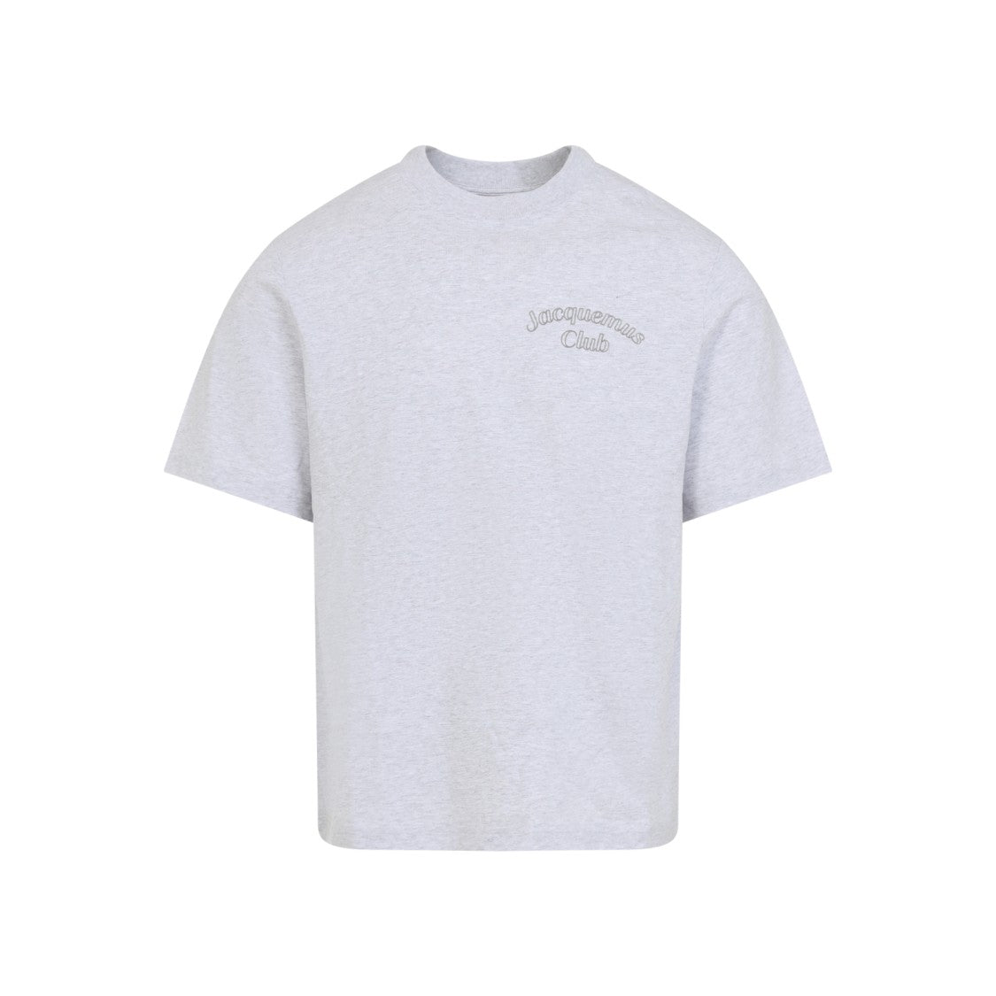 Jacquemus Grey Cotton T-Shirt With Embroidered Logo