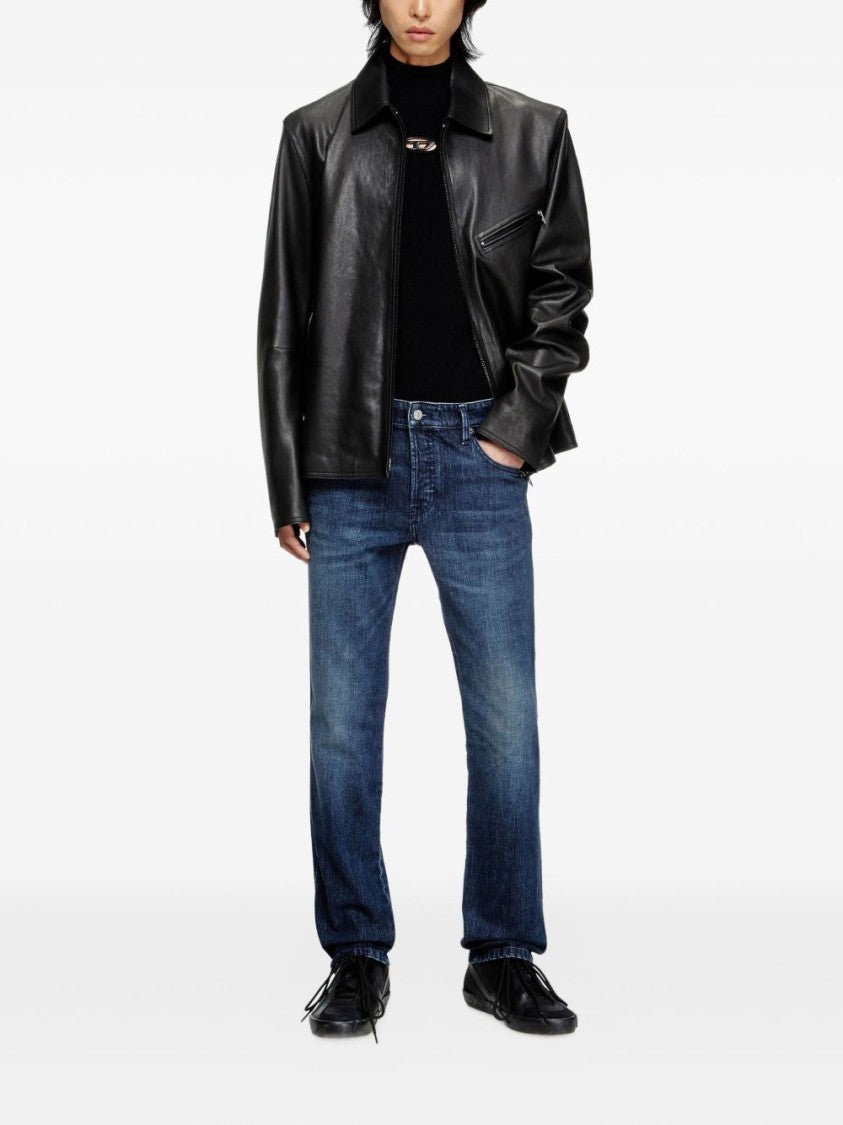 Diesel Medium Blue Straight-Leg Diesel Jeans