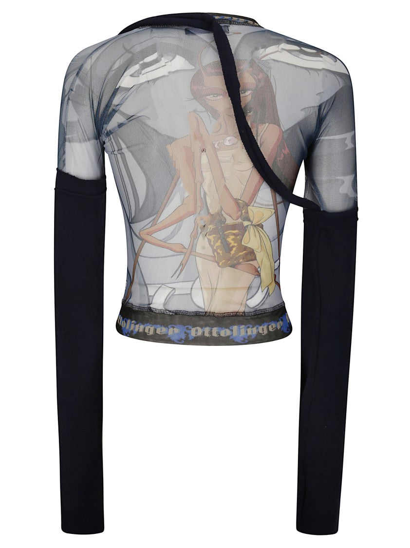 Ottolinger Top Mesh Hybrid Longsleeve