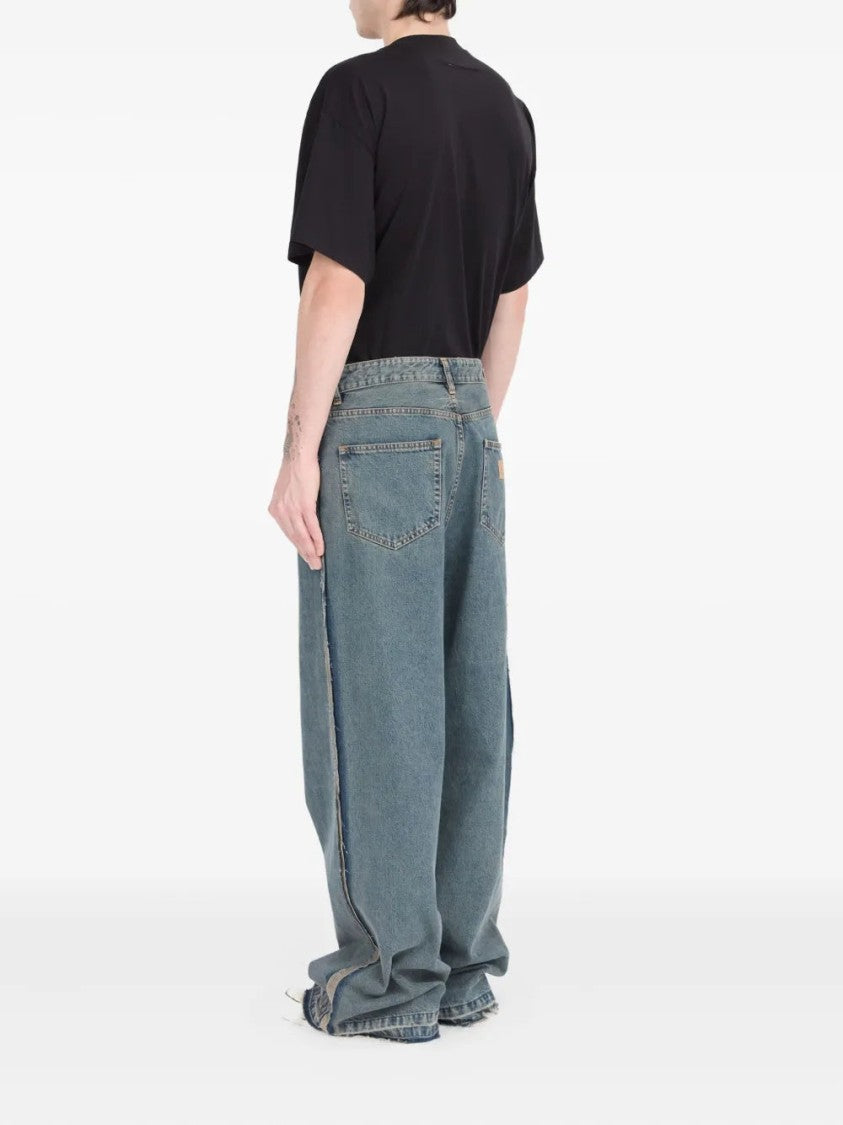 Mm6 By Maison Margiela Inside-Out Straight-Leg Jeans